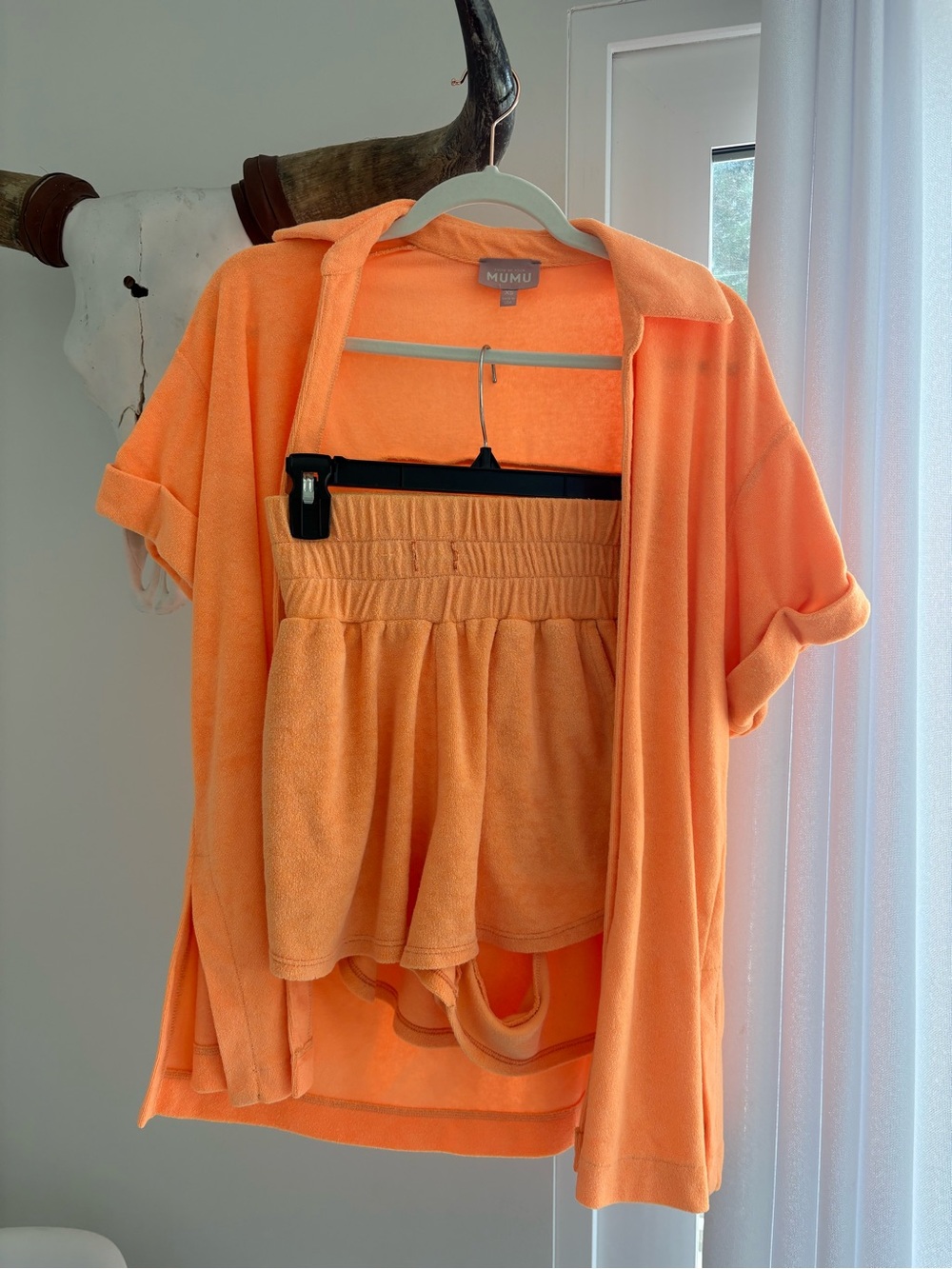 Show Me Your MuMu Bright Orange Terry Knit Two-Piece Set